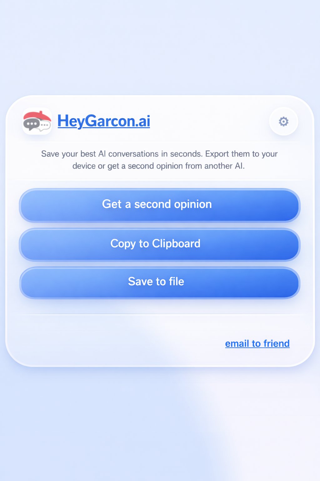 HeyGarcon extension popup